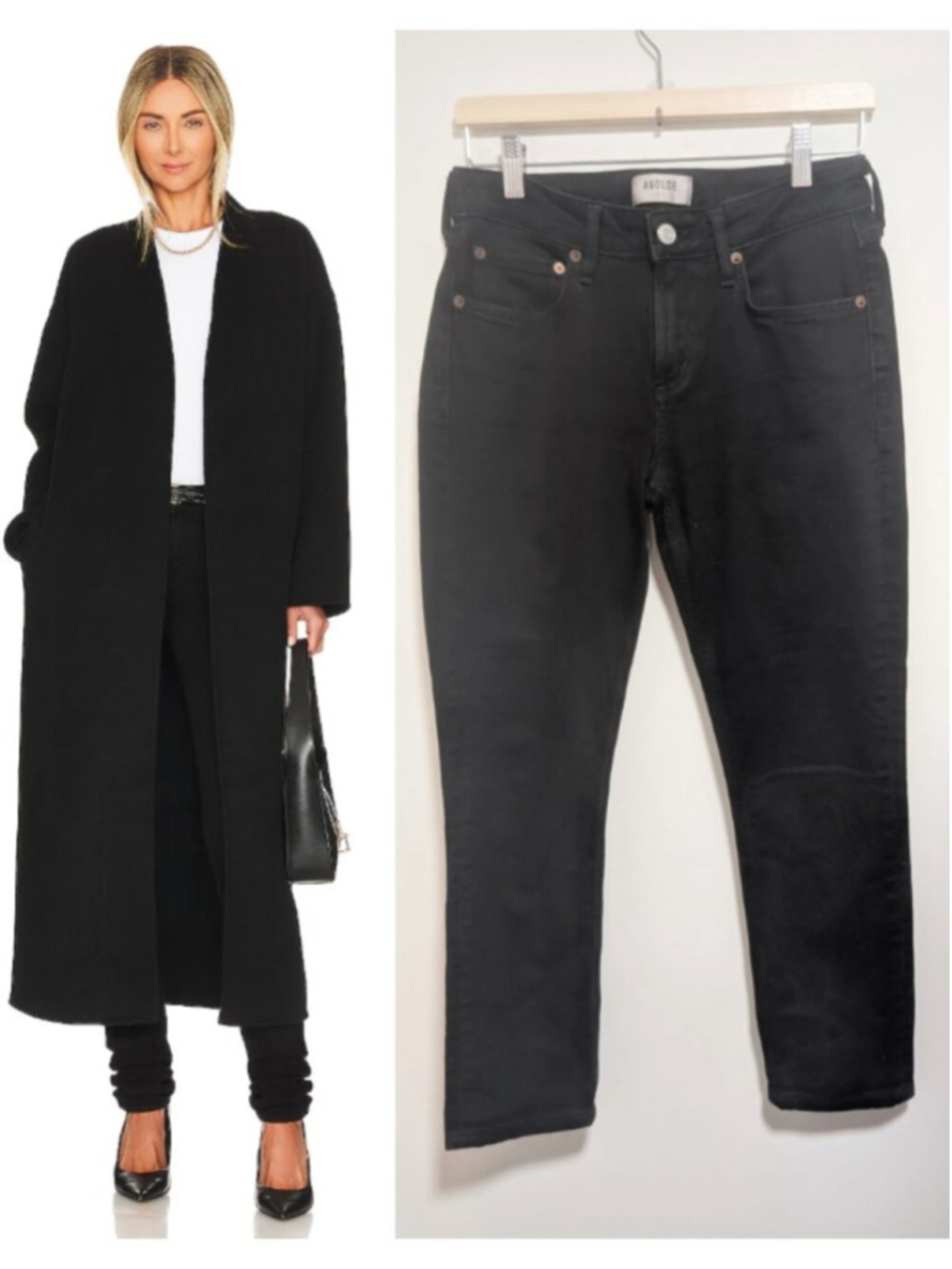 AGOLDE | Devon Low Rise Stacked Stovepipe Jeans In Axis Black